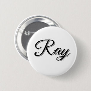 Ray Mans Naam, Ronde Button 5,7 Cm