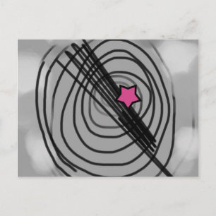Ray-o-gram Briefkaart met roze ster
