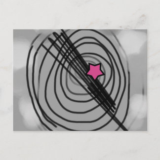 Ray-o-gram Briefkaart met roze ster