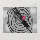 Ray-o-gram Briefkaart met roze ster (Voorkant)