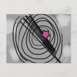 Ray-o-gram Briefkaart met roze ster