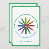 Ray of Crayons/leraar waardering bedankt Ca (Voorkant / Achterkant)