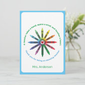 Ray of Crayons/leraar waardering bedankt Ca (Staand voorkant)
