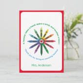 Ray of Crayons/leraar waardering bedankt Ca (Staand voorkant)