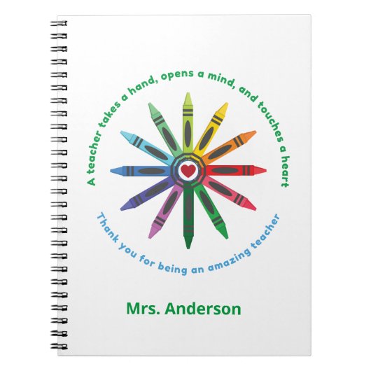 Ray of Crayons/lerarenwaardering Notitieboek (Voorkant)