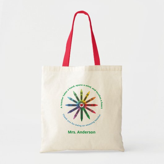Ray of Crayons/lerarenwaardering Tote Bag (Voorkant)