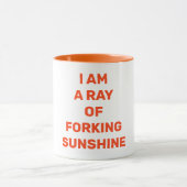 "Ray of Fxxxing Sunshine" rude groet Mok (Midden)