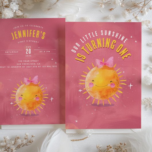 Ray of Joy - Sunshine Eerste Verjaardagsfeest Kaart