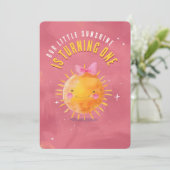 Ray of Joy - Sunshine Eerste Verjaardagsfeest Kaart (Staand voorkant)