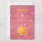 Ray of Joy - Sunshine Eerste Verjaardagsfeest Kaart (Achterkant)