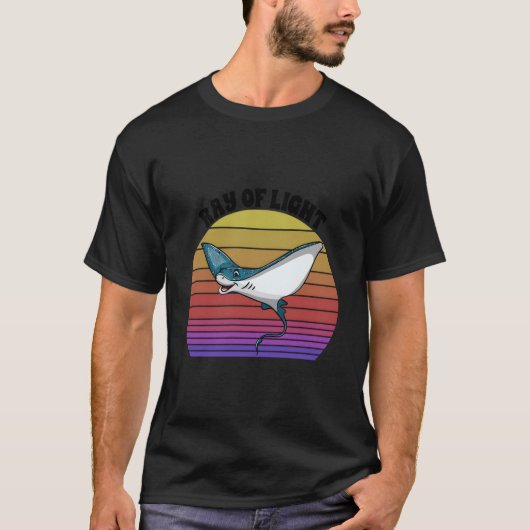 Ray Of Light Stingrays Sea Ocean Nature Underwater T-shirt (Voorkant)