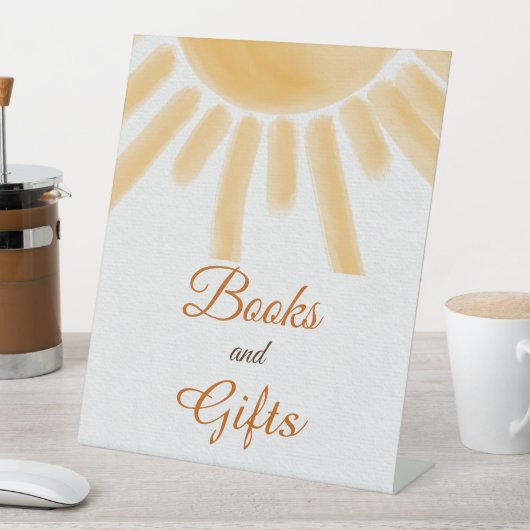Ray of Sun Theme Sunshine Baby shower Gift Favor Reclamebord Met Voetstuk (Insitu)