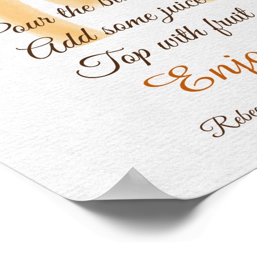 Ray of Sun Theme Sunshine Baby shower Mam osa bar Poster (Hoek)