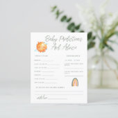 Ray of Sunshine Baby Predictions and Advice Kaart (Staand voorkant)