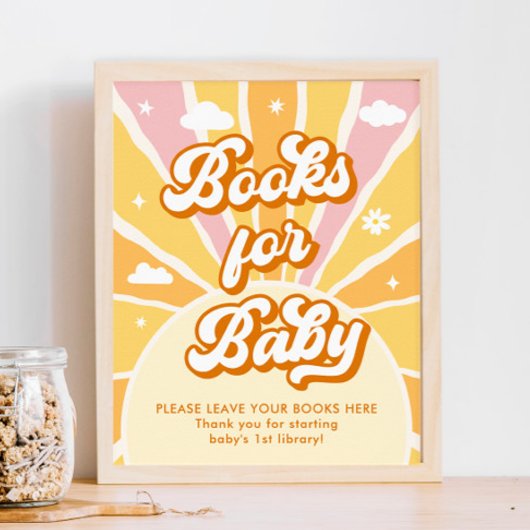 Ray of Sunshine Baby shower Boeken voor Baby Poster