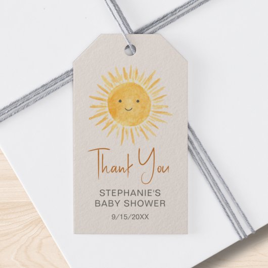 Ray of Sunshine Baby shower dank u Cadeaulabel