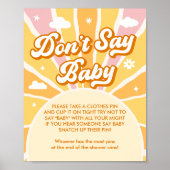 Ray of Sunshine Baby shower Dont Say Baby Game Poster (Voorkant)