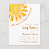 Ray of Sunshine Baby shower Invitation Briefkaart (Voorkant)