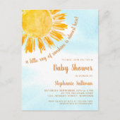 Ray of Sunshine Baby shower Invitation Briefkaart (Voorkant)