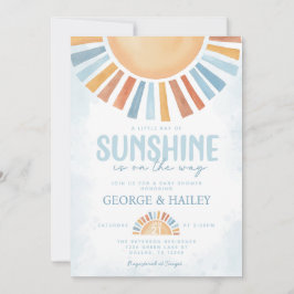 Ray of Sunshine Baby shower Invitation Kaart