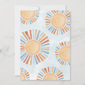 Ray of Sunshine Baby shower Invitation Kaart (Achterkant)