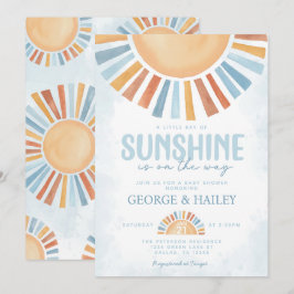 Ray of Sunshine Baby shower Invitation Kaart