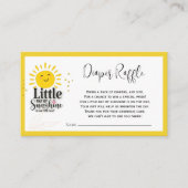 Ray of Sunshine Baby shower Luier Raffle Kaart (Voorkant)