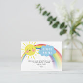 Ray of Sunshine Baby shower Luierkaartje Informatiekaartje (Staand voorkant)