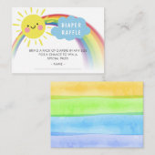 Ray of Sunshine Baby shower Luierkaartje Informatiekaartje (Voorkant / Achterkant)