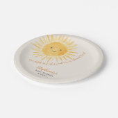 Ray of Sunshine Baby shower Papieren Bordje (Gekanteld)