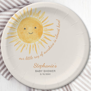 Ray of Sunshine Baby shower Papieren Bordje