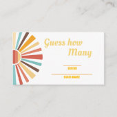 Ray of Sunshine Baby shower Raad eens hoeveel Informatiekaartje (Voorkant)