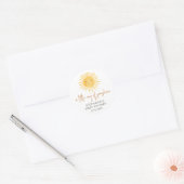 Ray of Sunshine Baby shower Ronde Sticker (Envelop)