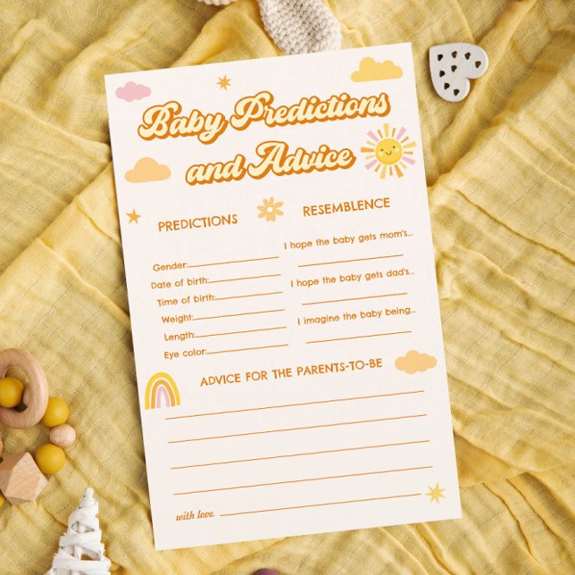 Ray of Sunshine Baby shower voorspellingen spel (Creator heeft geüpload)