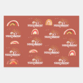 Ray of Sunshine | Boho Baby shower Inpakpapier Vel (Voorkant)
