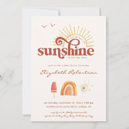 Ray of Sunshine | Boho Baby shower Kaart