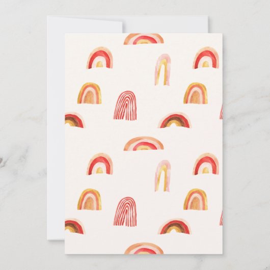 Ray of Sunshine | Boho Baby shower Kaart (Achterkant)