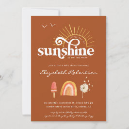 Ray of Sunshine | Boho Baby shower Kaart