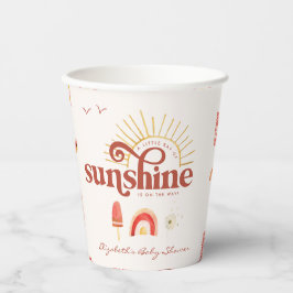 Ray of Sunshine | Boho Baby shower Papieren Bekers