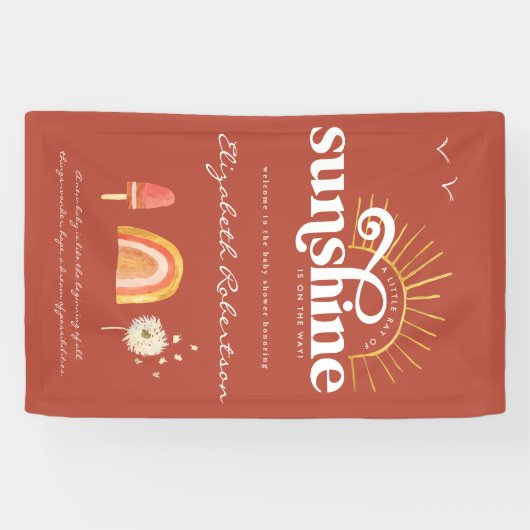 Ray of Sunshine | Boho Baby shower Spandoek (Horizontaal)