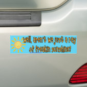 Ray of Sunshine Bumpersticker (Op auto)