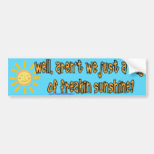 Ray of Sunshine Bumpersticker (Voorkant)