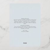 Ray of Sunshine Clouds Boy Baby shower Folie Uitnodiging (Achterkant)