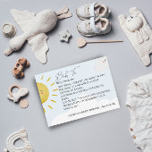 Ray of Sunshine Clouds Boy Books for Baby Small Informatiekaartje