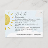 Ray of Sunshine Clouds Boy Books for Baby Small Informatiekaartje (Voorkant)