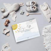 Ray of Sunshine Clouds Boy Diaper Raffle Small Informatiekaartje
