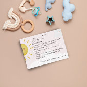 Ray of Sunshine Clouds Girl Books for Baby Small Informatiekaartje