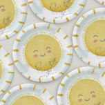 Ray of Sunshine Clouds Neutraal Baby shower Papieren Bordje<br><div class="desc">Ontworpen om bij mijn Sunshine baby shower collectie te passen. Met een waterverf zon met zacht roze wolken en de header "Our little rain of sunshine" in een handgeschreven typografie. Als je een andere kleur of een extra stuk dat niet in het collectie is, laat het me weten (Maria), ik...</div>