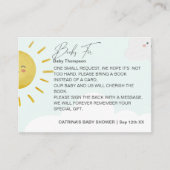 Ray of Sunshine Clouds Neutral Books Baby Small Informatiekaartje (Voorkant)