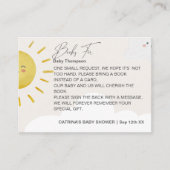 Ray of Sunshine Clouds Neutral Books Baby Small Informatiekaartje (Voorkant)